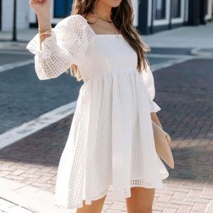 VICI puff sleeve baby doll dress